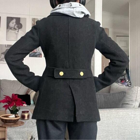 J. Crew Stadium Cloth Nello Gori Double Breasted Wool Pea Coat - Picture 14 of 14